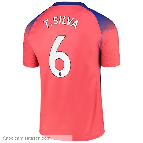 Camiseta Chelsea NO.6 T. Silva 3ª 2020/21 Naranja